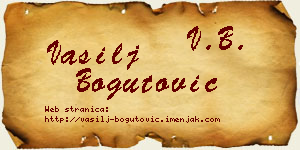 Vasilj Bogutović vizit kartica